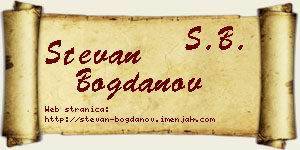 Stevan Bogdanov vizit kartica